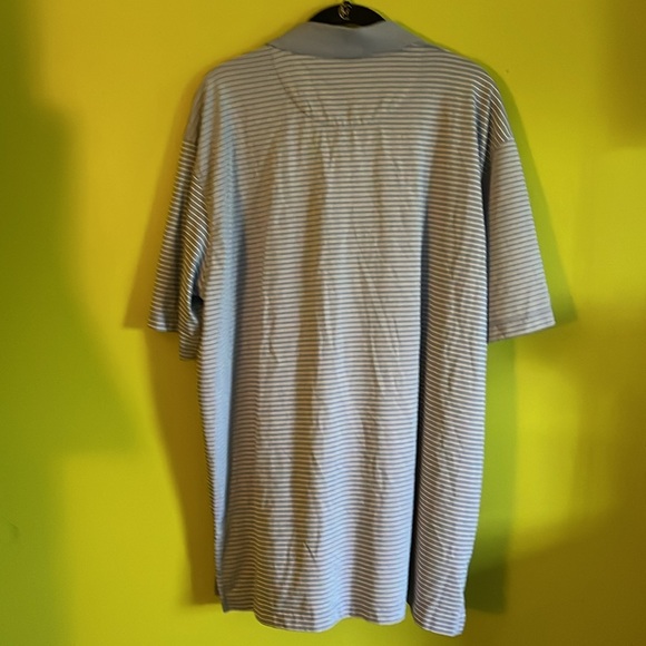 Jack Nicklaus Performance Men's Blue & White Striped Golf Polo Shirt Size XL - Picture 6 of 6